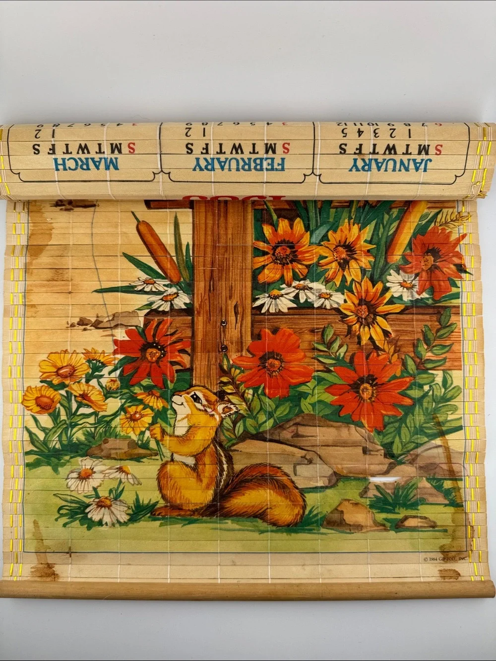 Vintage 1985 “Friends Are Forever” Reed Wall Hanging Calendar | Double sided